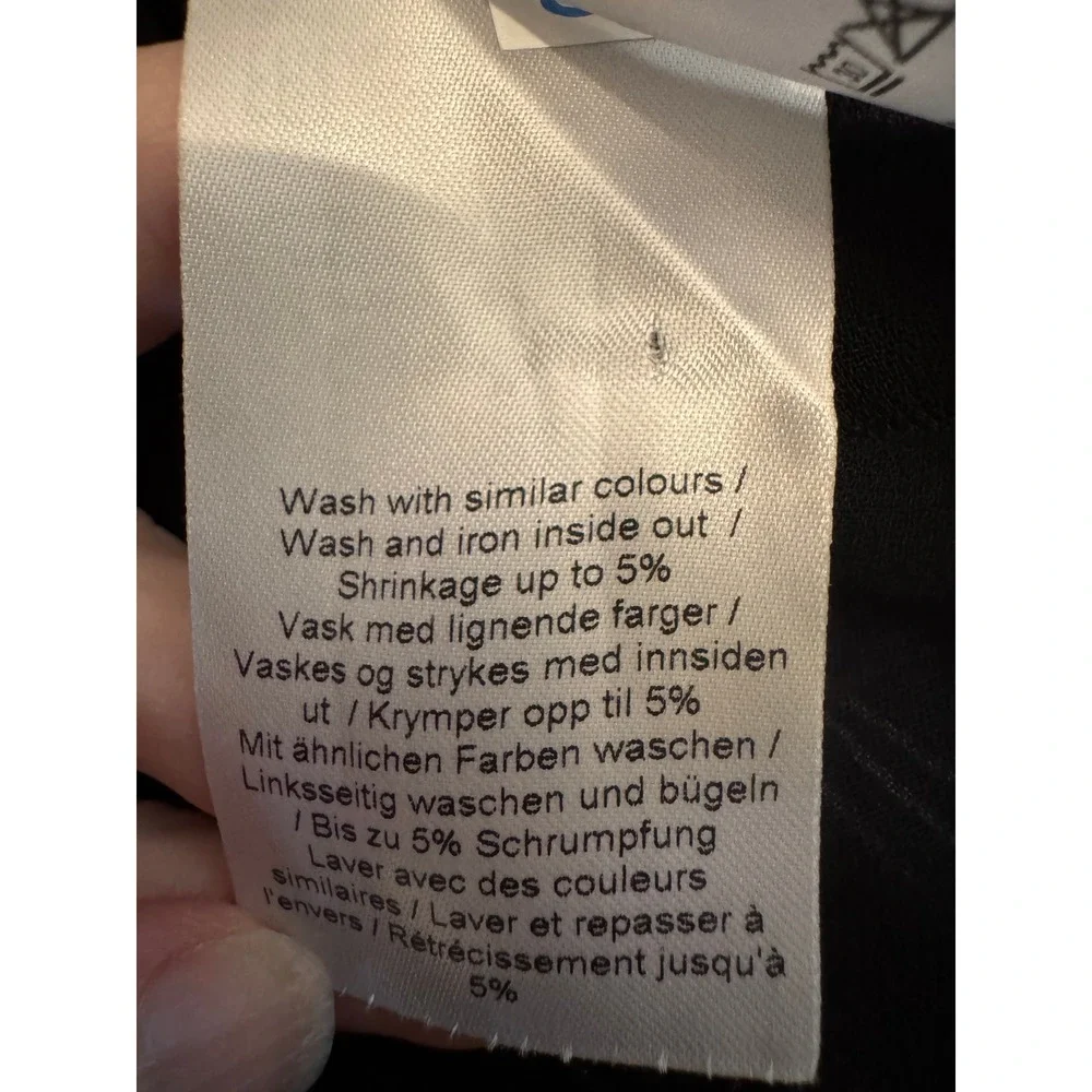 GANNI Pink Black Plaid Mock Neck Long Sleeve Midi Mod Dress Size M - Picture 12 of 13